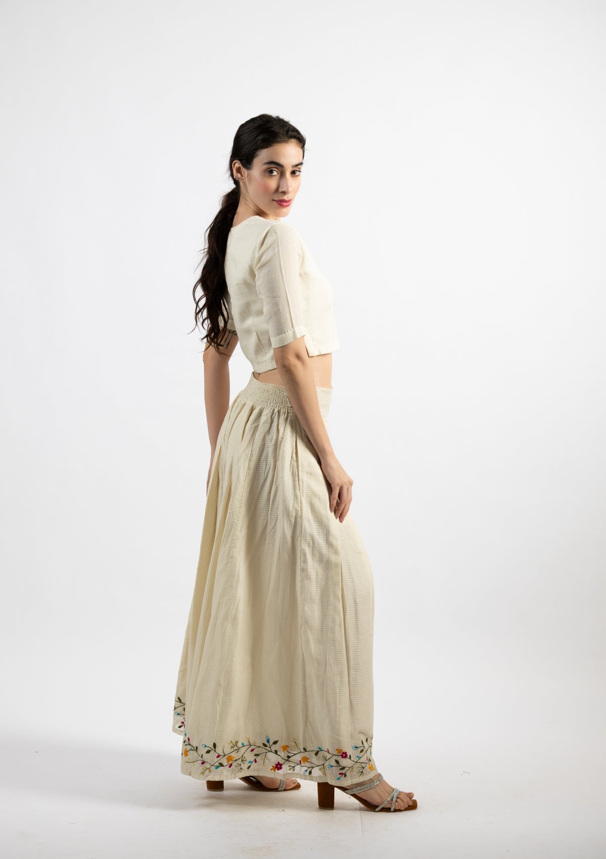 Swarna Chanderi Sheen Trousers- Size Small