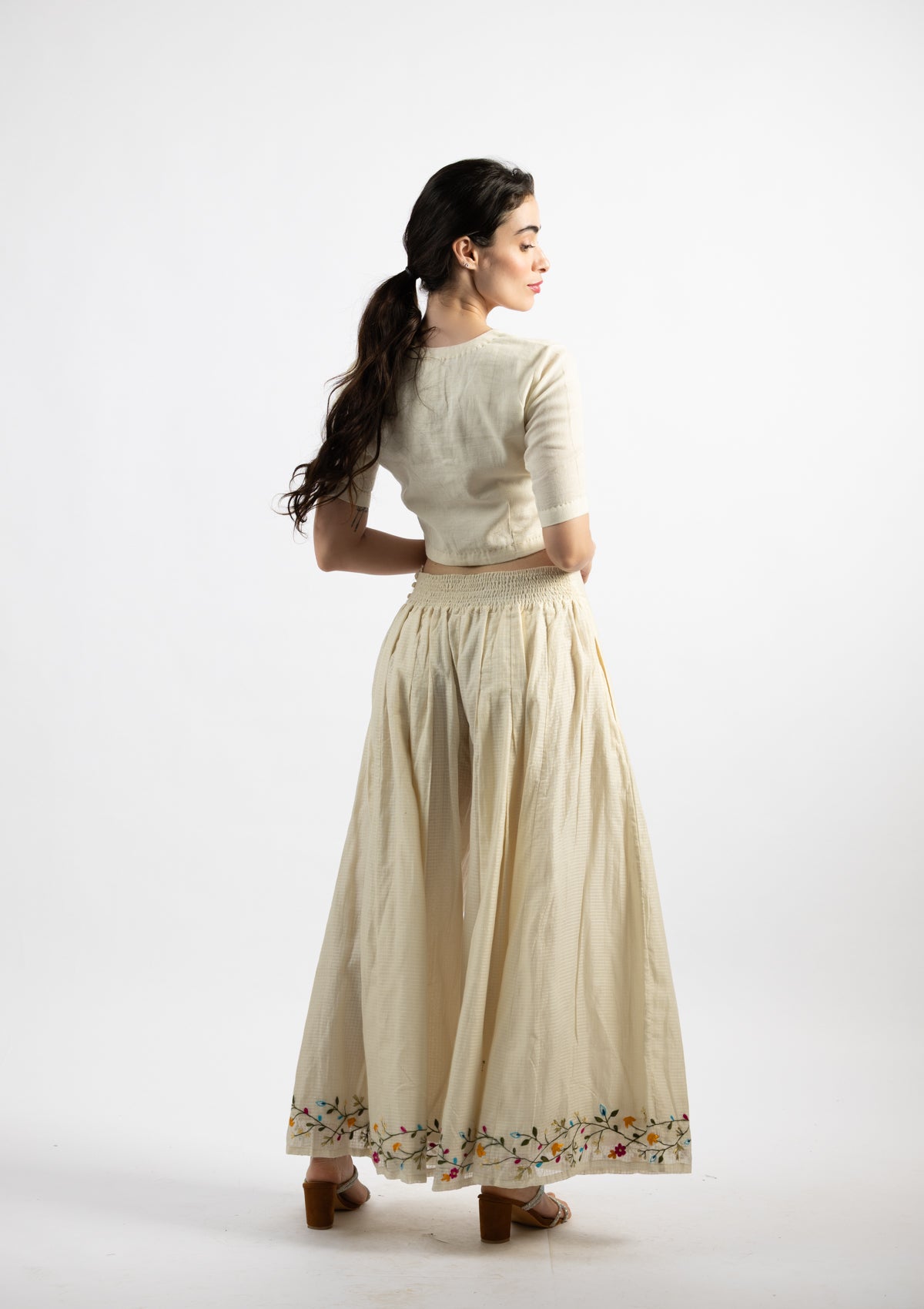 Swarna Chanderi Sheen Trousers- Size Small