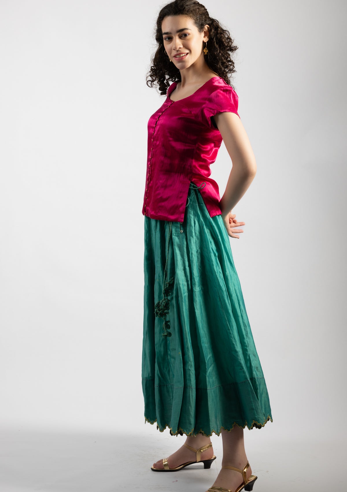 Azura Chanderi Skirt - Size Large