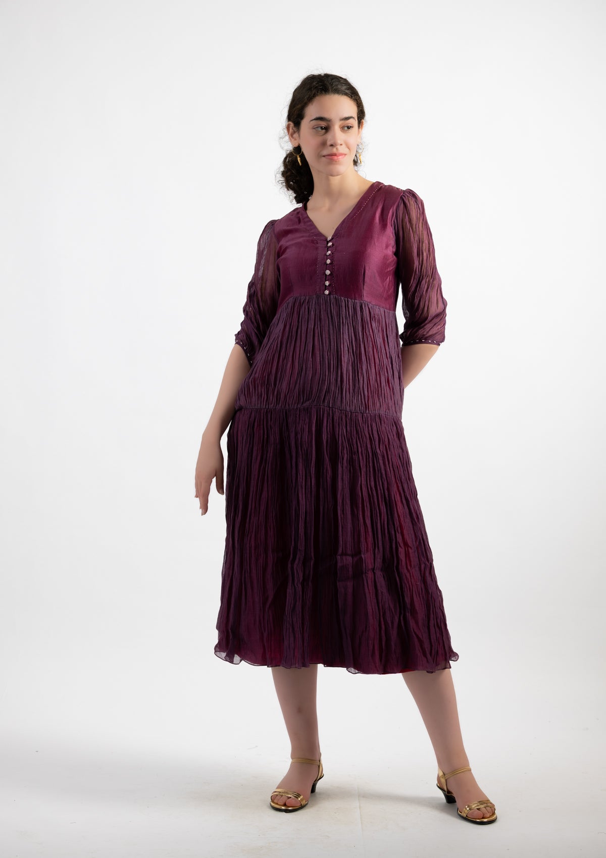 Iris Chanderi Dress - Size Small