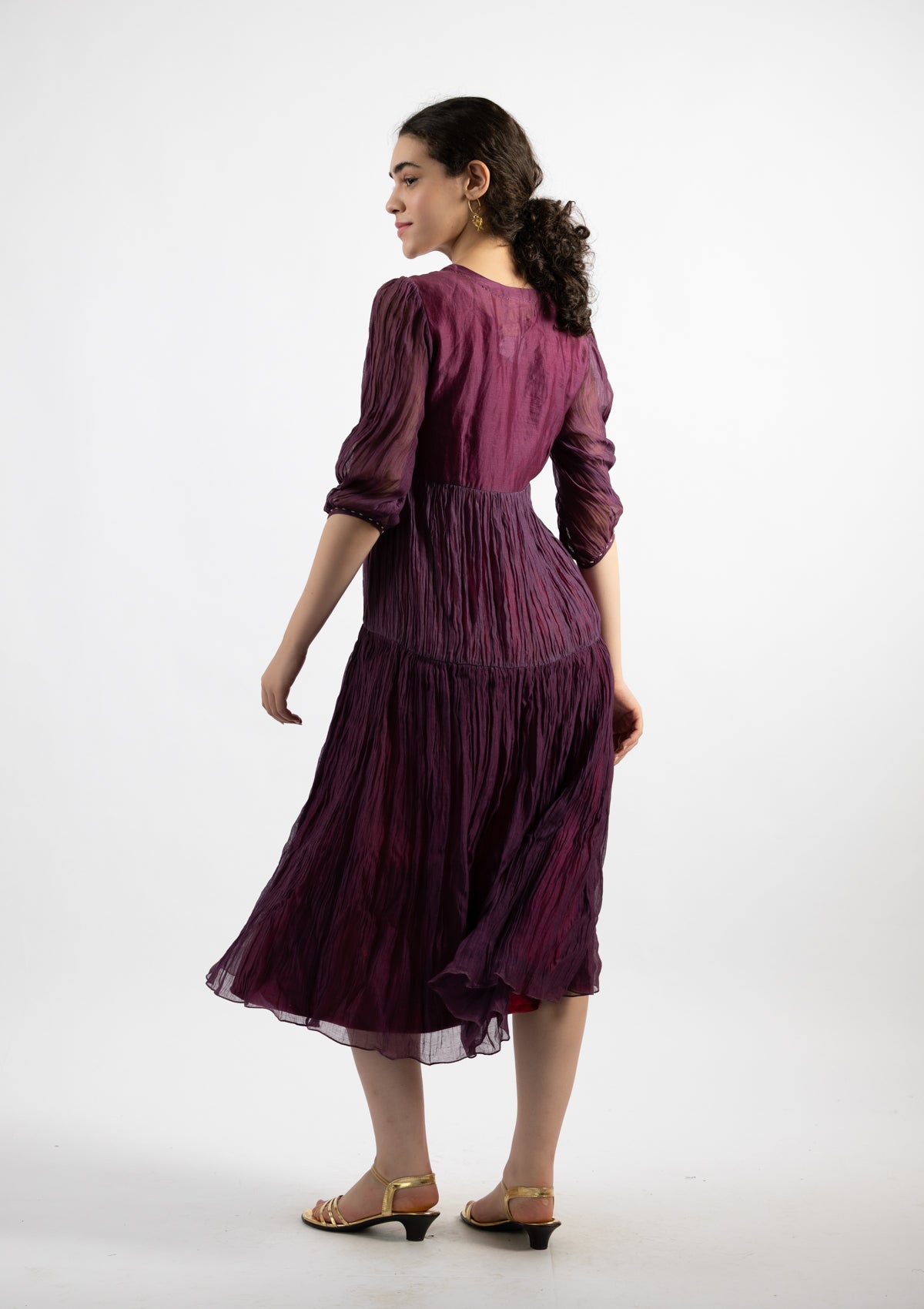 Iris Chanderi Dress - Size Small