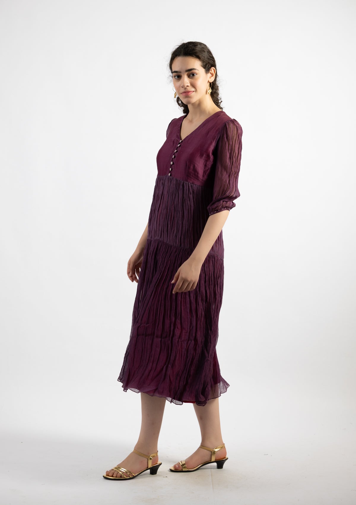 Iris Chanderi Dress - Size Small