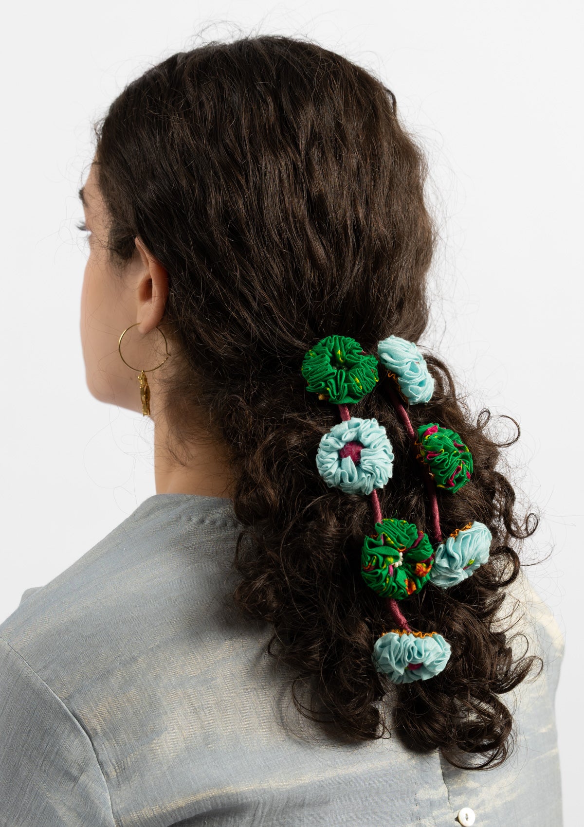 Flarin Green Floral Parandi