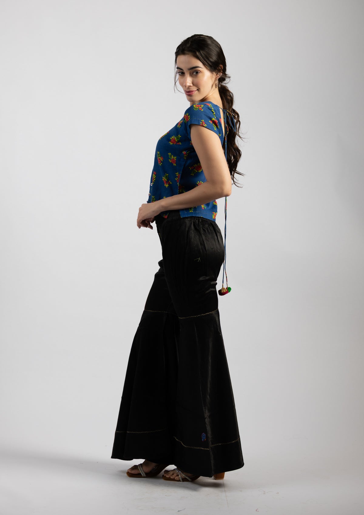 Bluze Printed Cotton Top - Size Medium