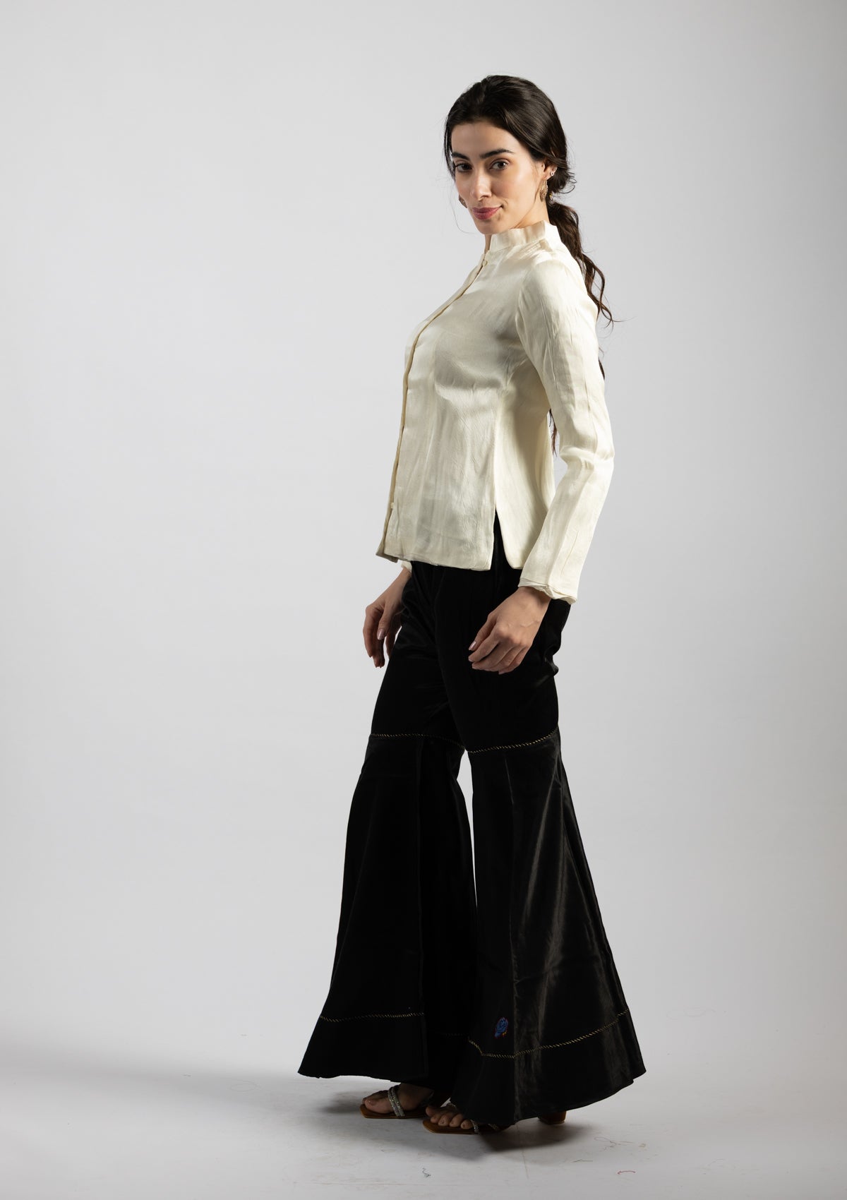 Welo White Mashru Jacket - Size Small