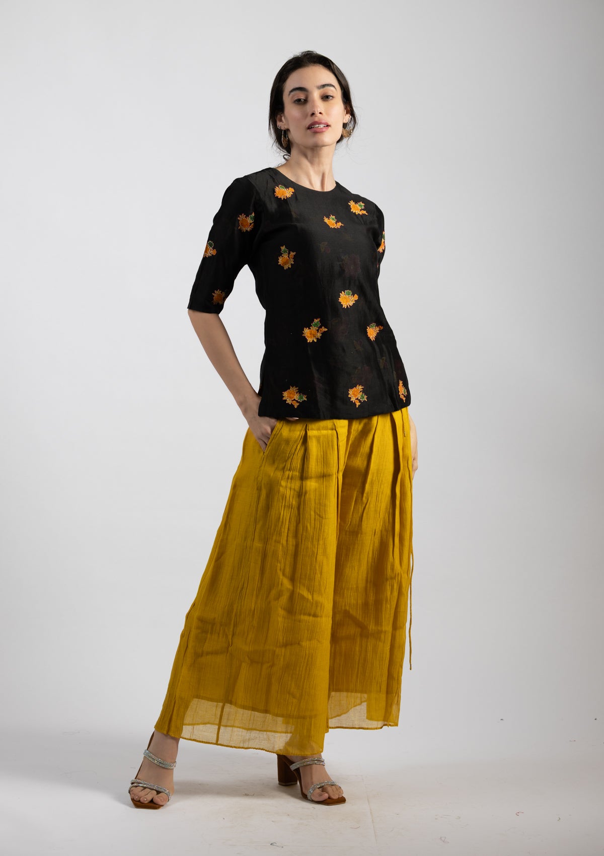 Night Chanderi Top - Size Small