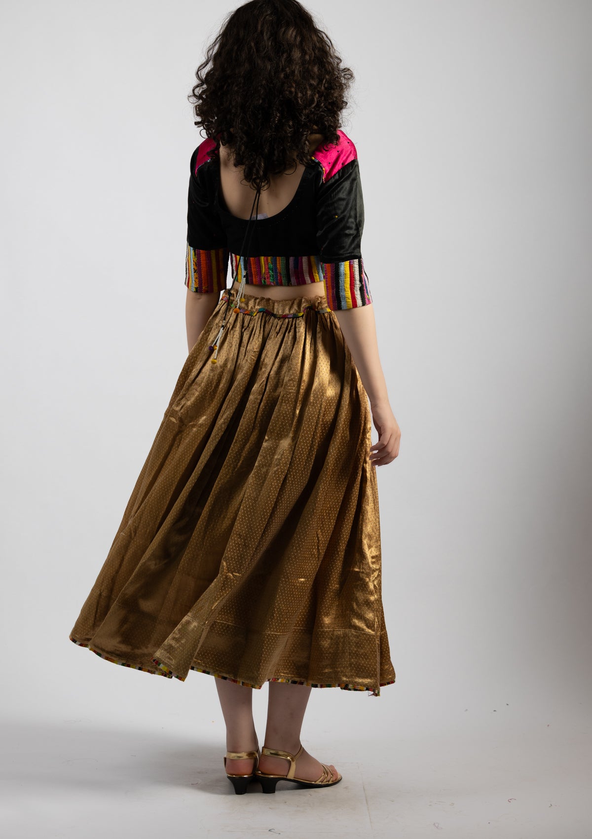 Colour Pop Mashru Top - Size Medium