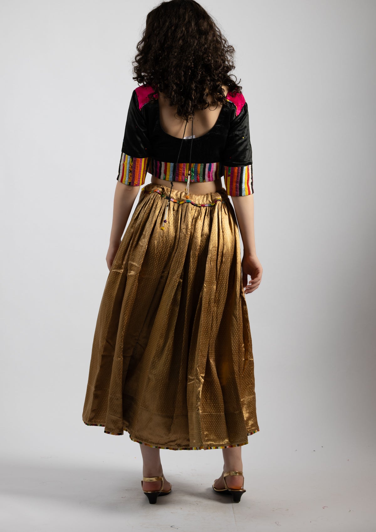 Colour Pop Mashru Top - Size Medium