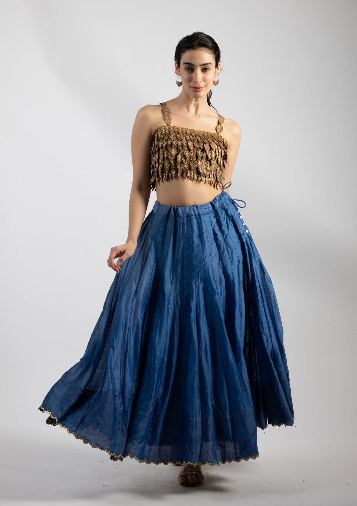 Sapphire Chanderi Skirt -Size Medium