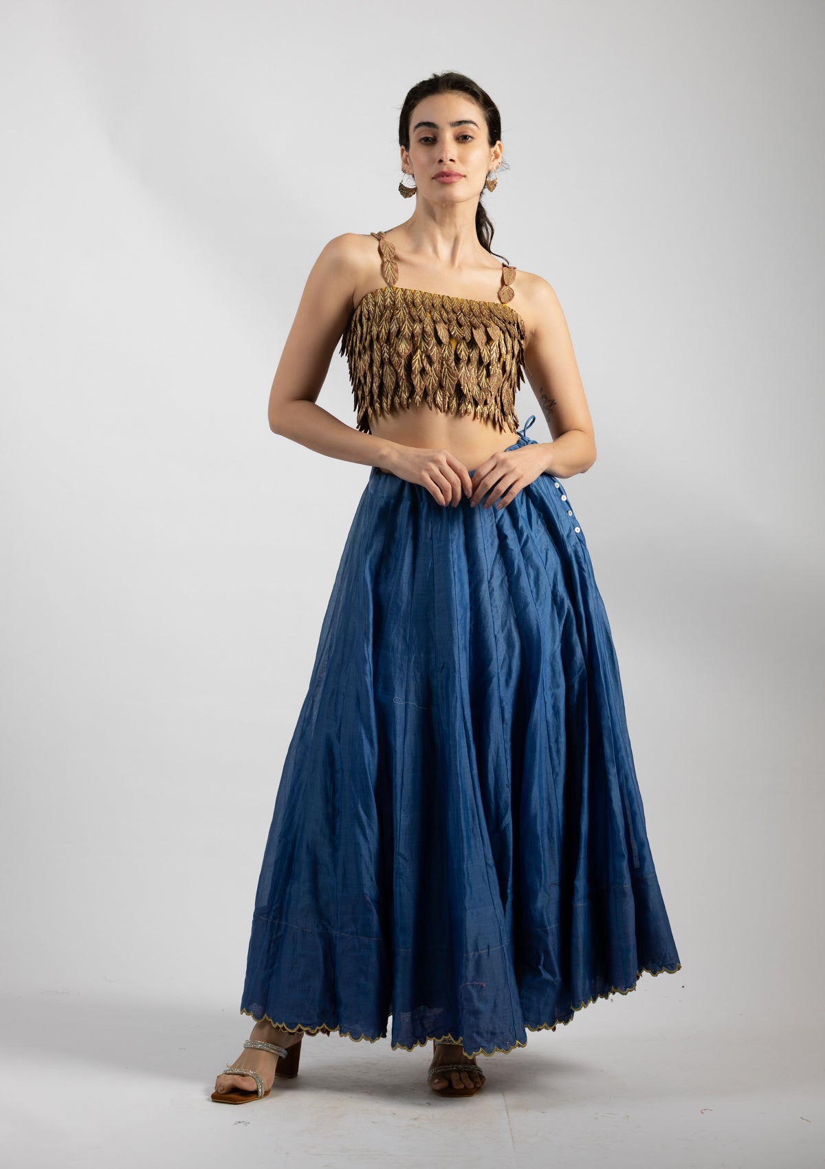 Sapphire Chanderi Skirt -Size Medium