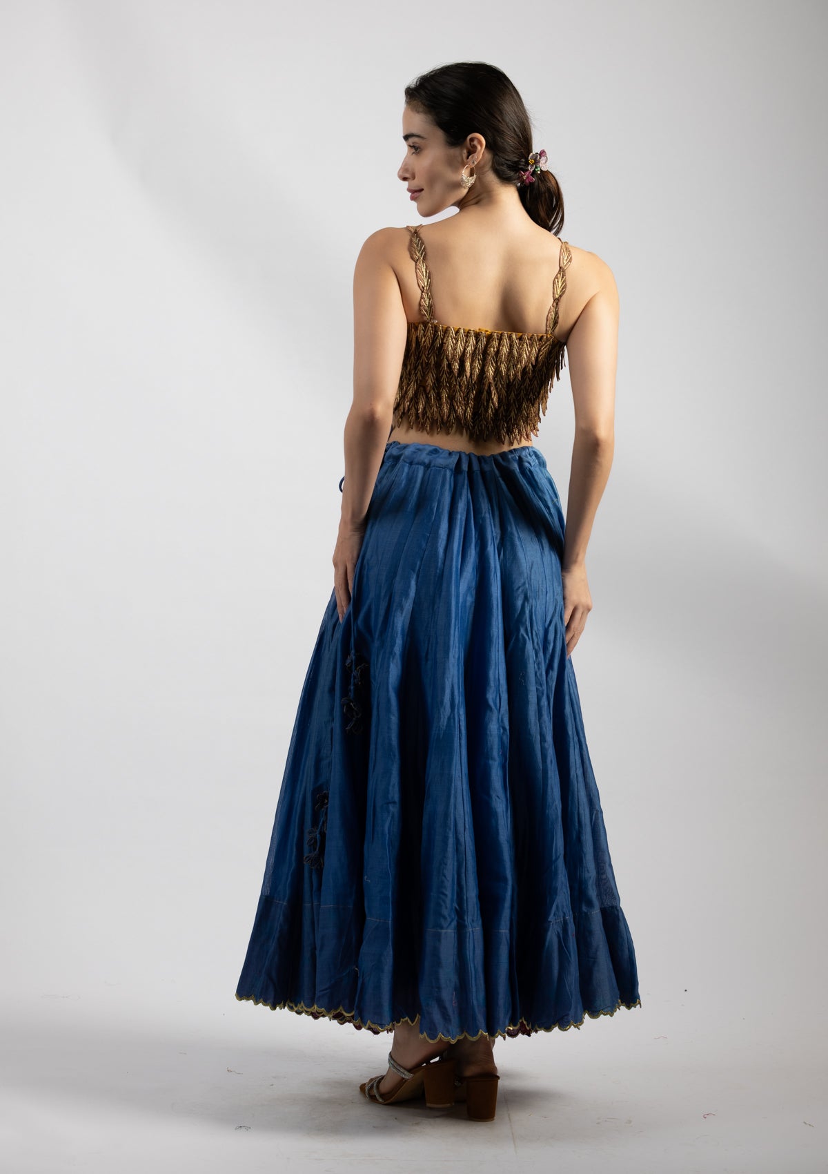 Sapphire Chanderi Skirt -Size Medium