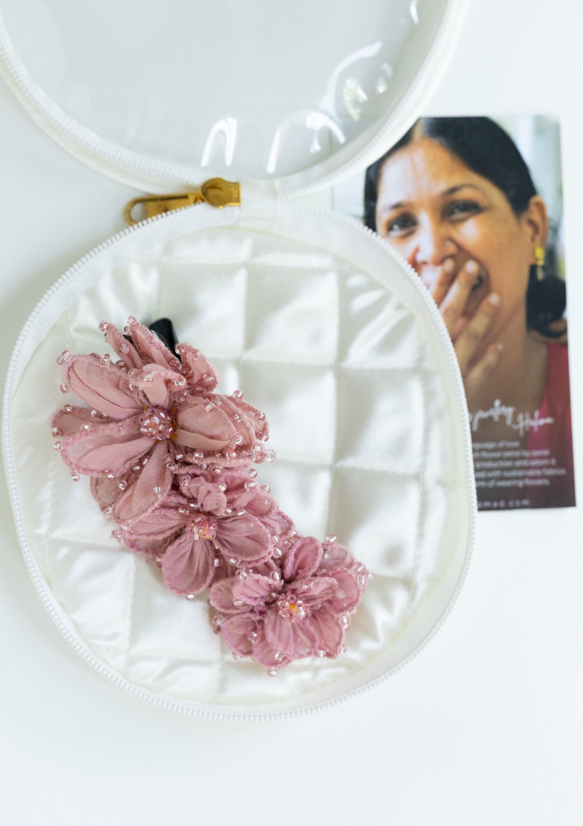 Christian Floral Claw Clip