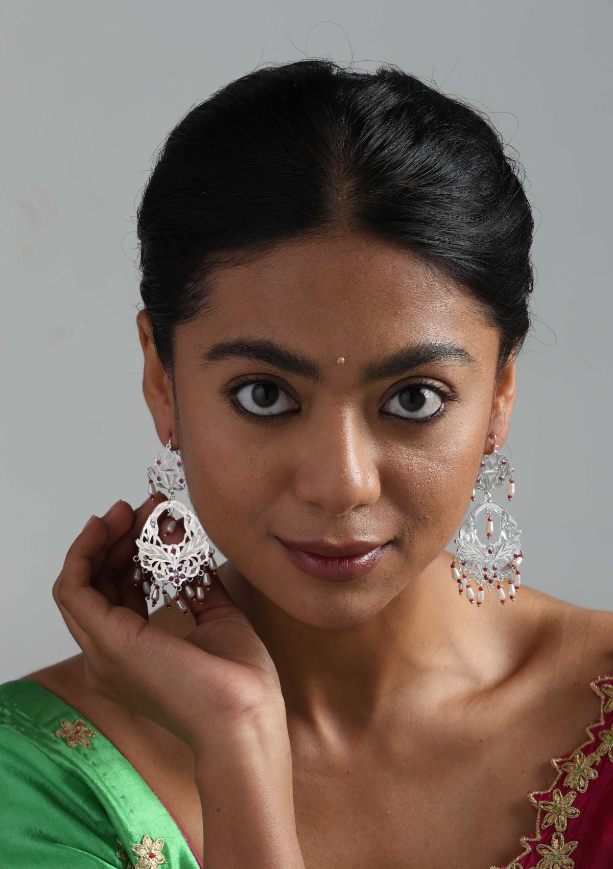 Shashikala Silver Earrings