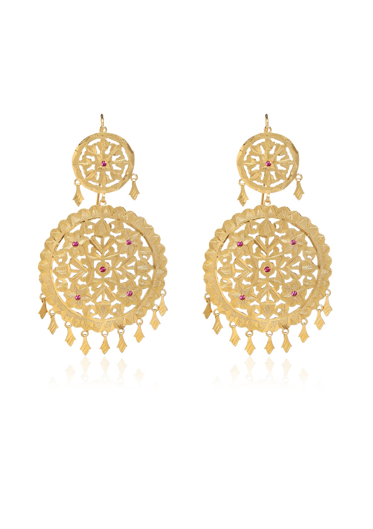 Shereen Gold Tone Silver Earrings