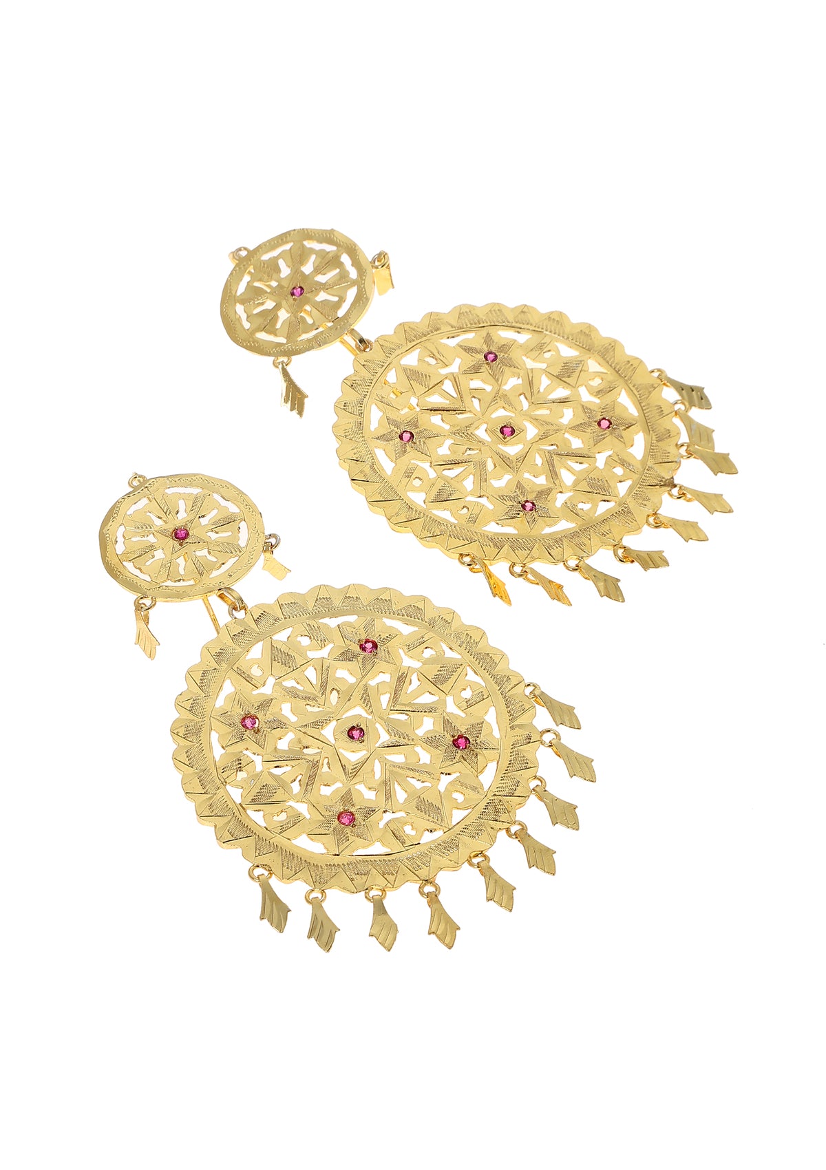 Shereen Gold Tone Silver Earrings