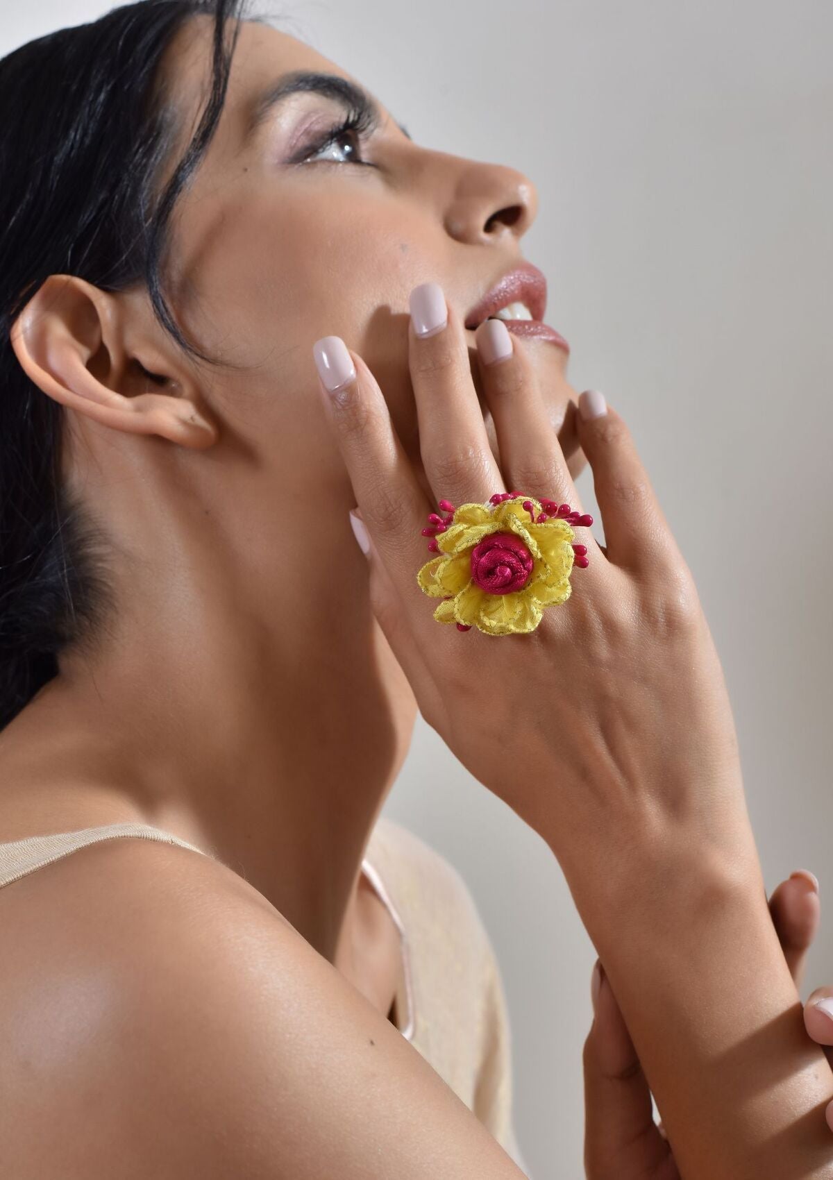 Shimeka Yellow Floral Ring