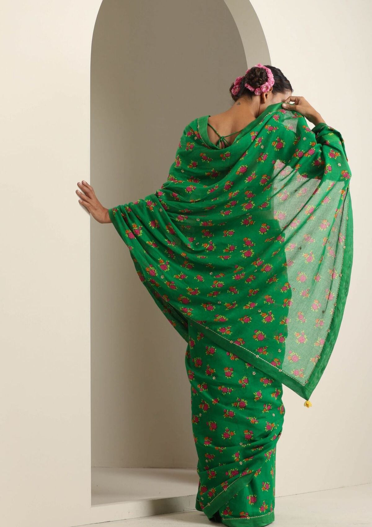 Sitapur Green Chintz Saree