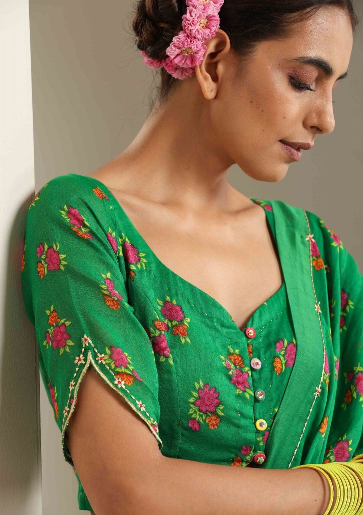 Sitapur Green Chintz Saree