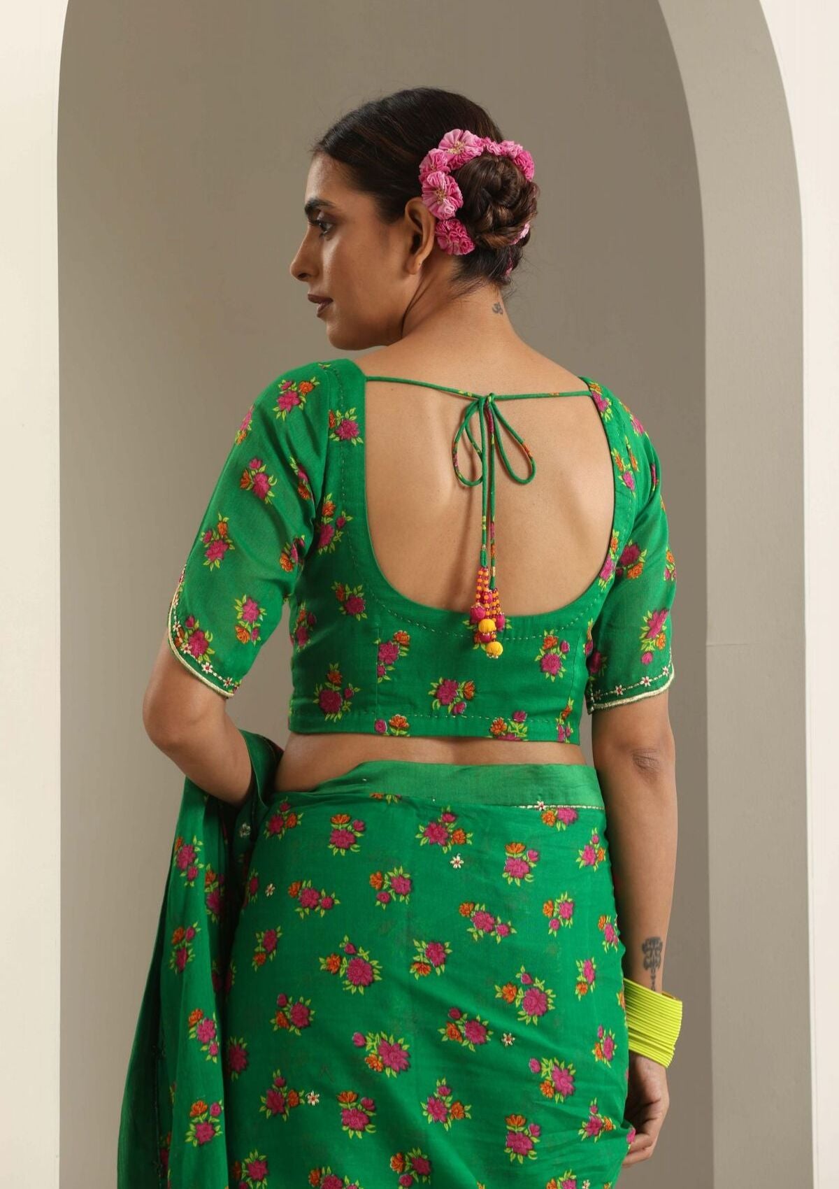 Sitapur Green Chintz Saree