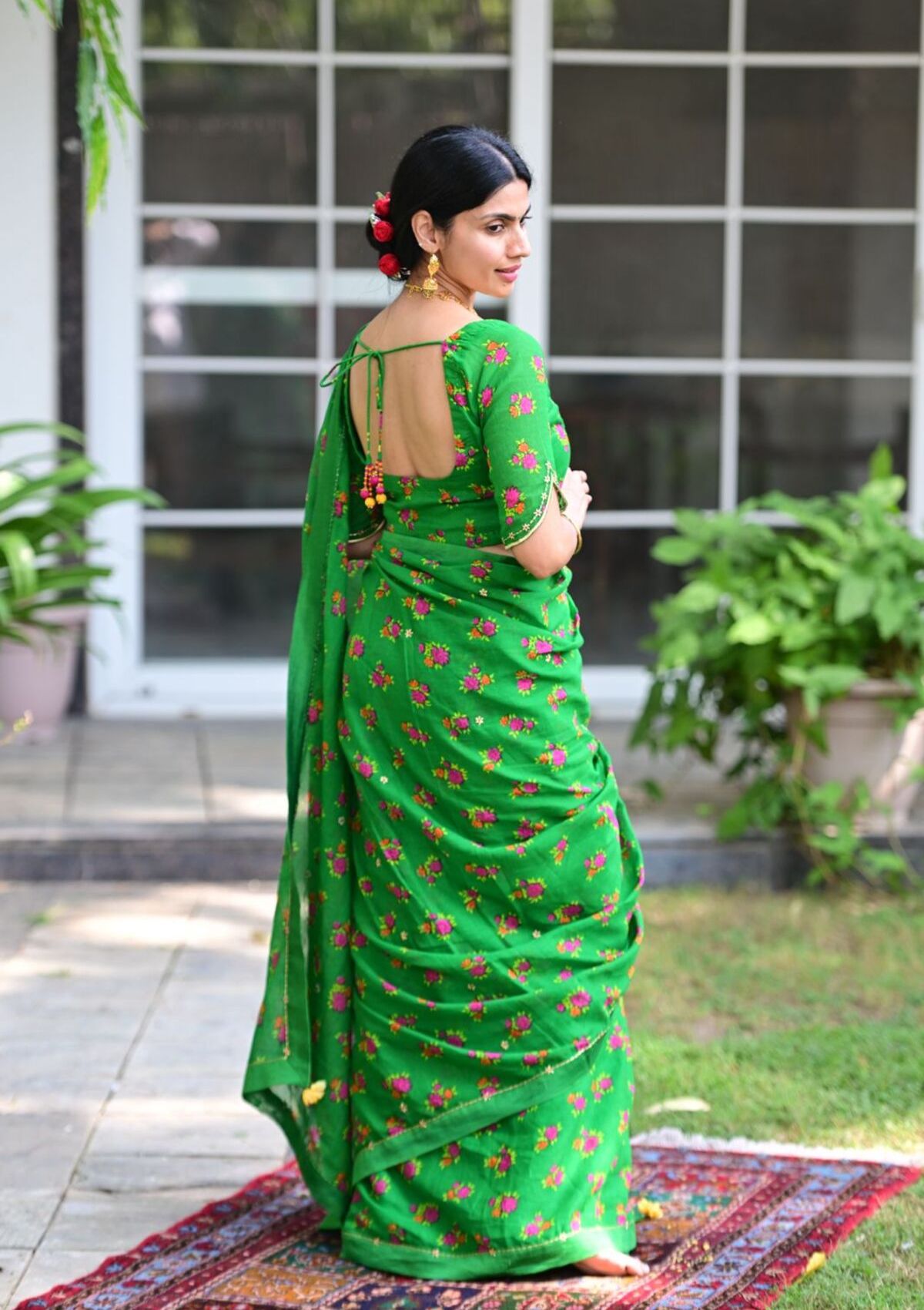 Sitapur Green Chintz Saree