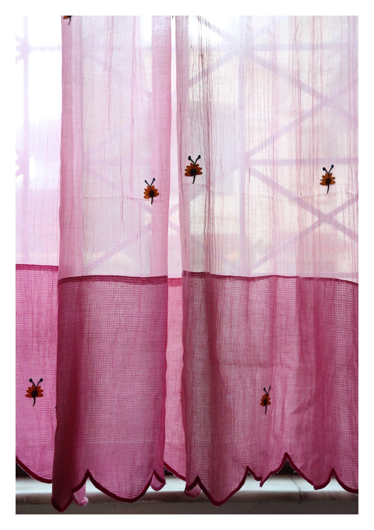 Sitarini Pink Sheer Drape