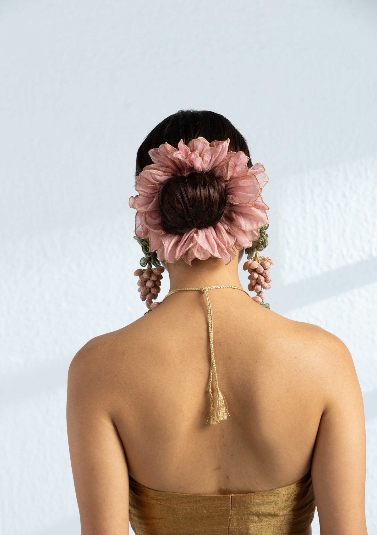 Lily Floral Scrunchie Rubber Band