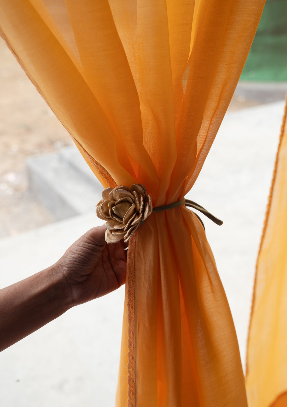 Hulya Shaded Sheer Chanderi Curtain main image 0