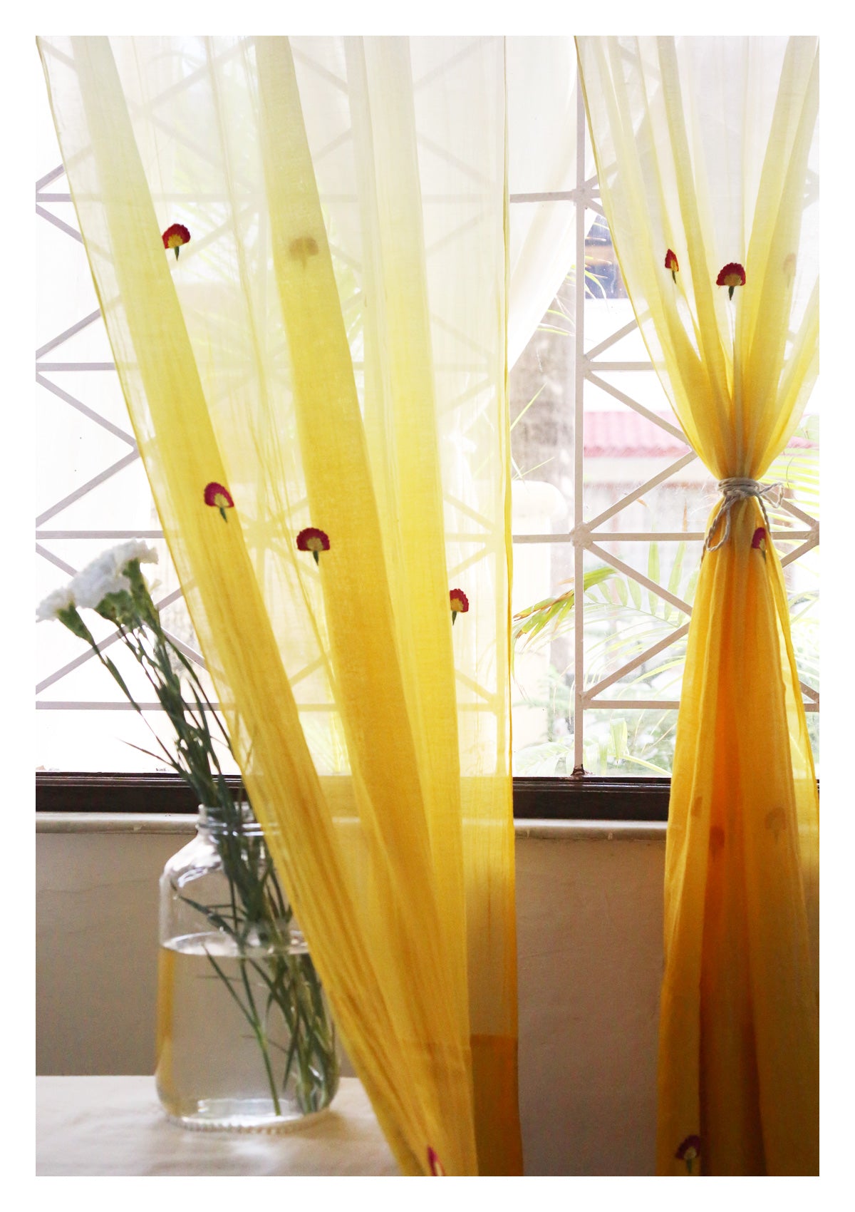 Surya Yellow Sheer Curtain