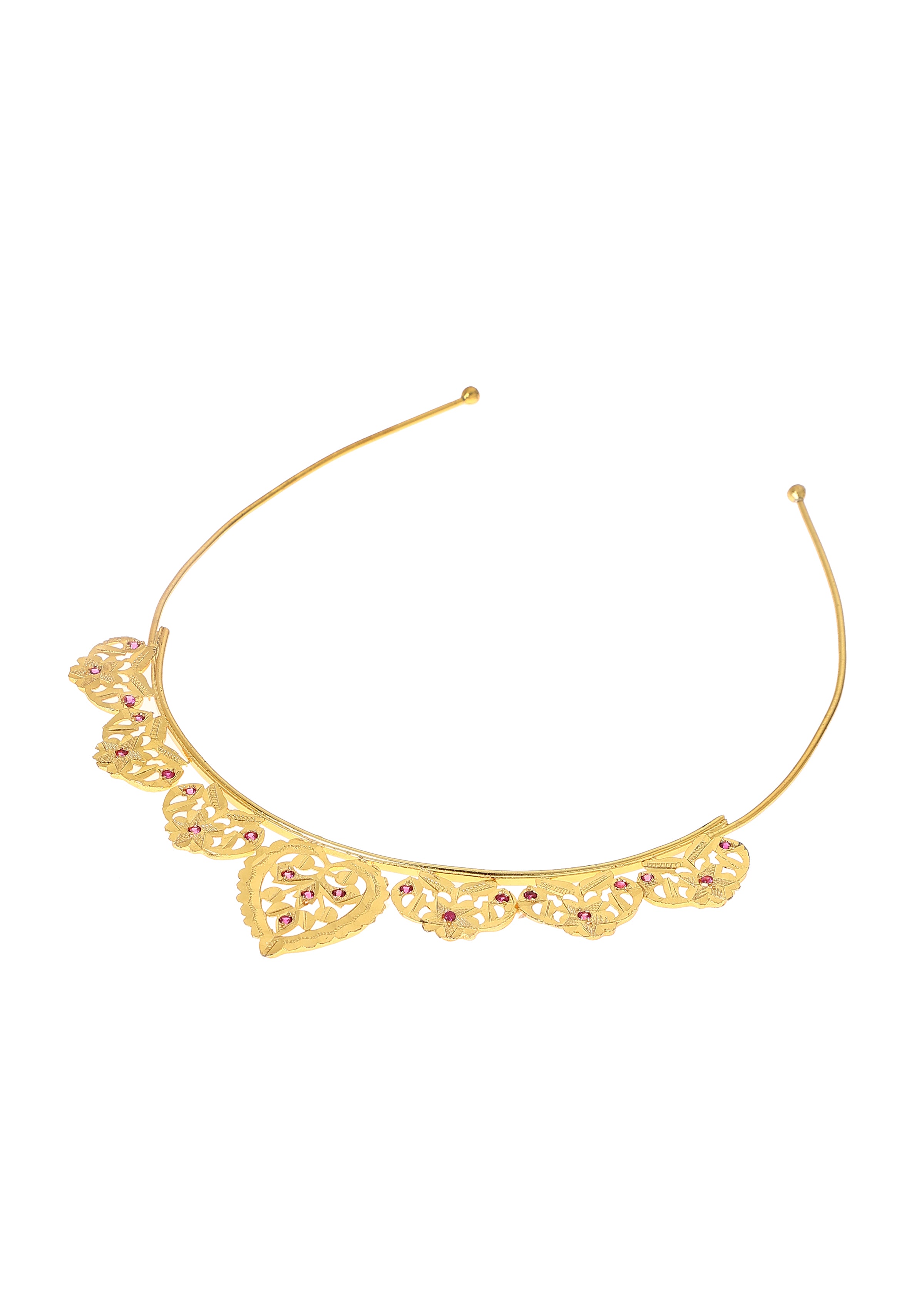 Tajbano Gold Tone Silver Hair Band