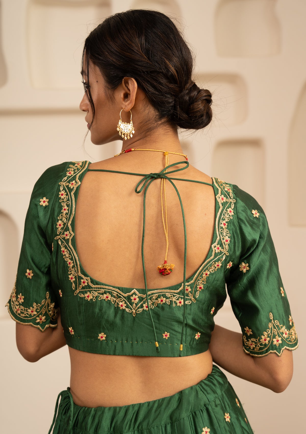 Mehendi Silk Blouse