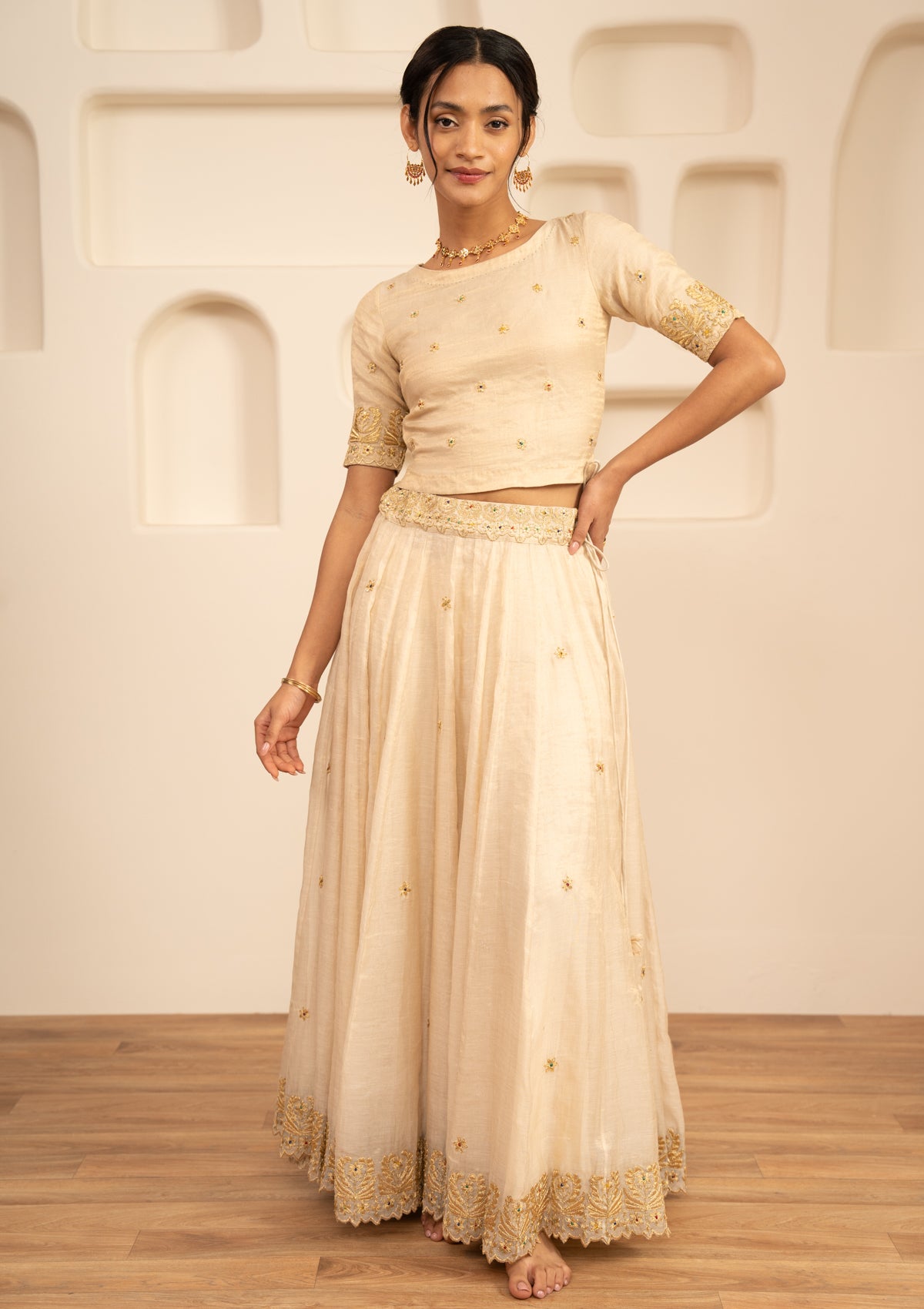 Shayari Tissue Chanderi Skirt