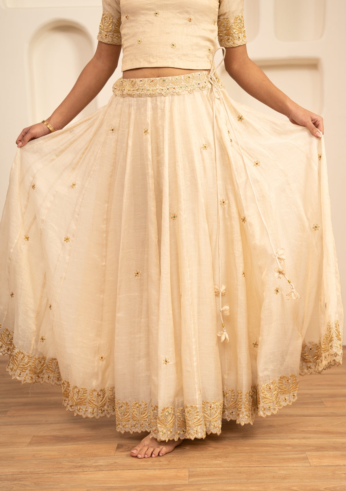 Shayari Tissue Chanderi Skirt