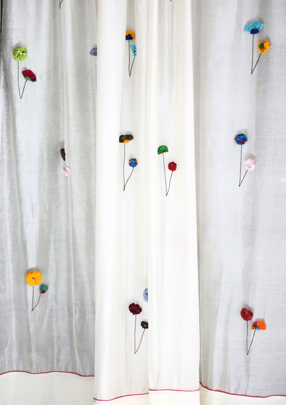 Purva Off-White Sheer Curtain