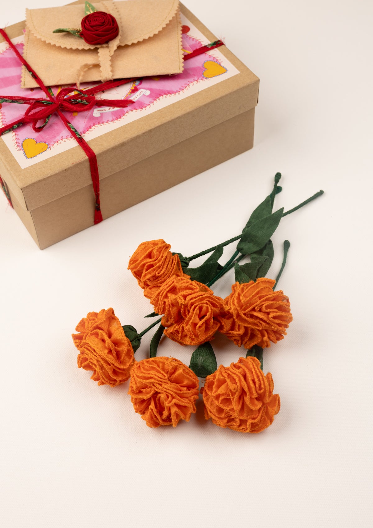 Kathia Textile Flower Sticks - Set of 6