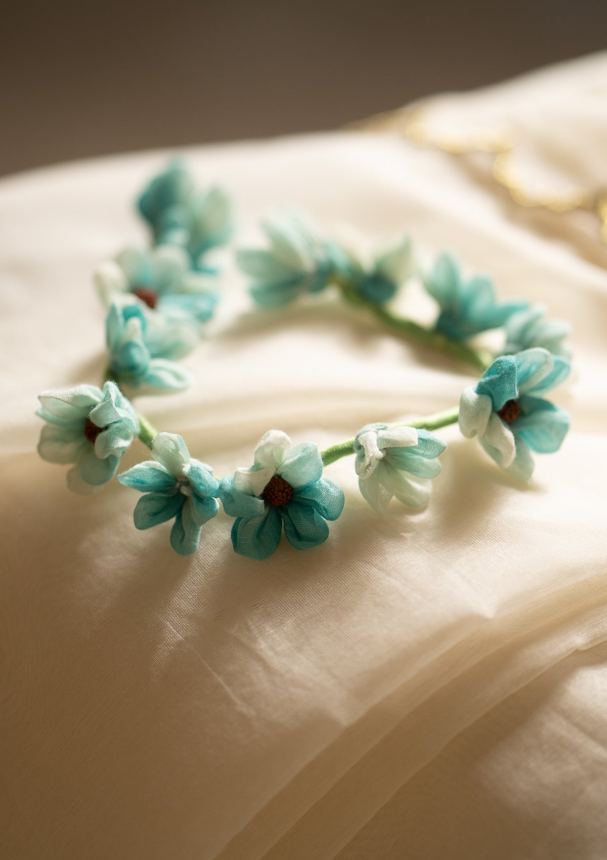 Veena Blue Flower Hair Accessory