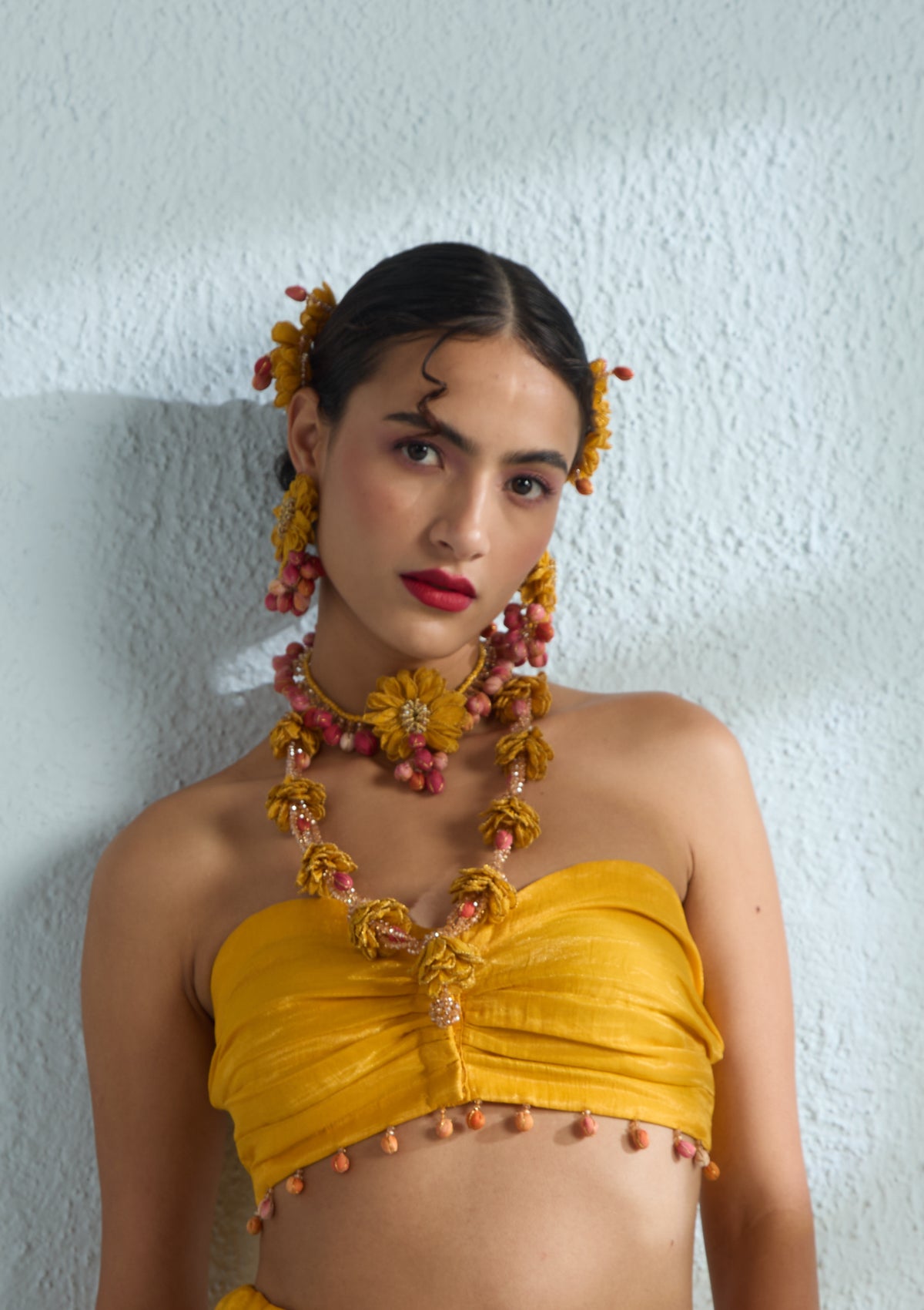 Amaltas Floral Jewellery Set