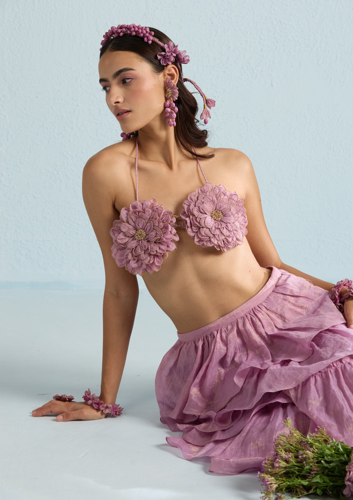 Wine Flower Bustier