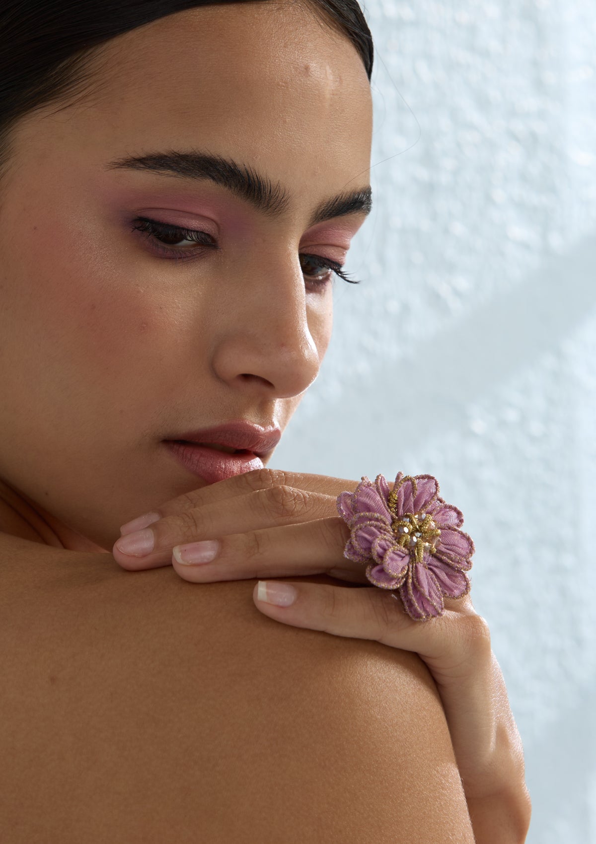 Wine Floral Ring