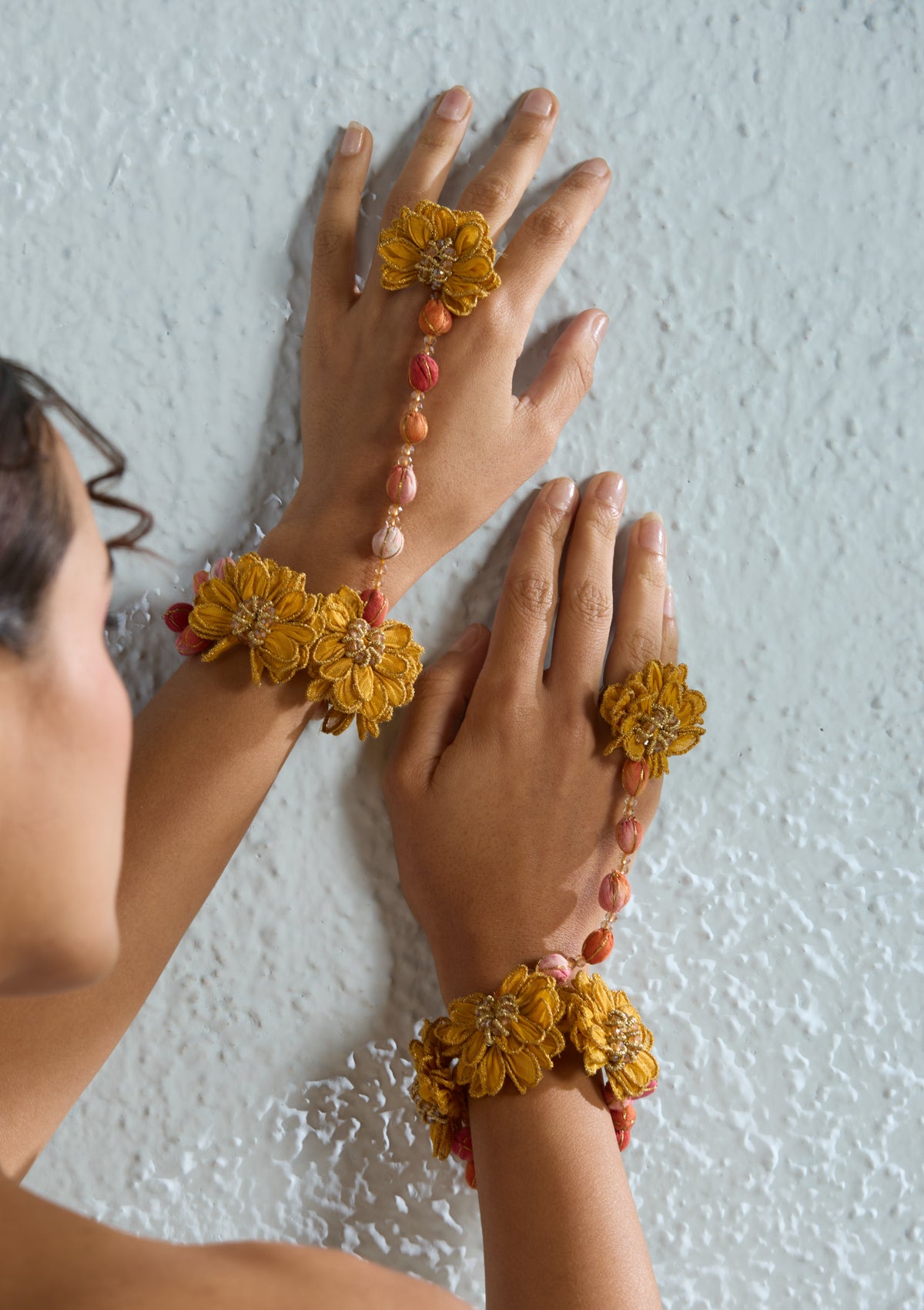 Amaltas Floral Hathphool Bracelet