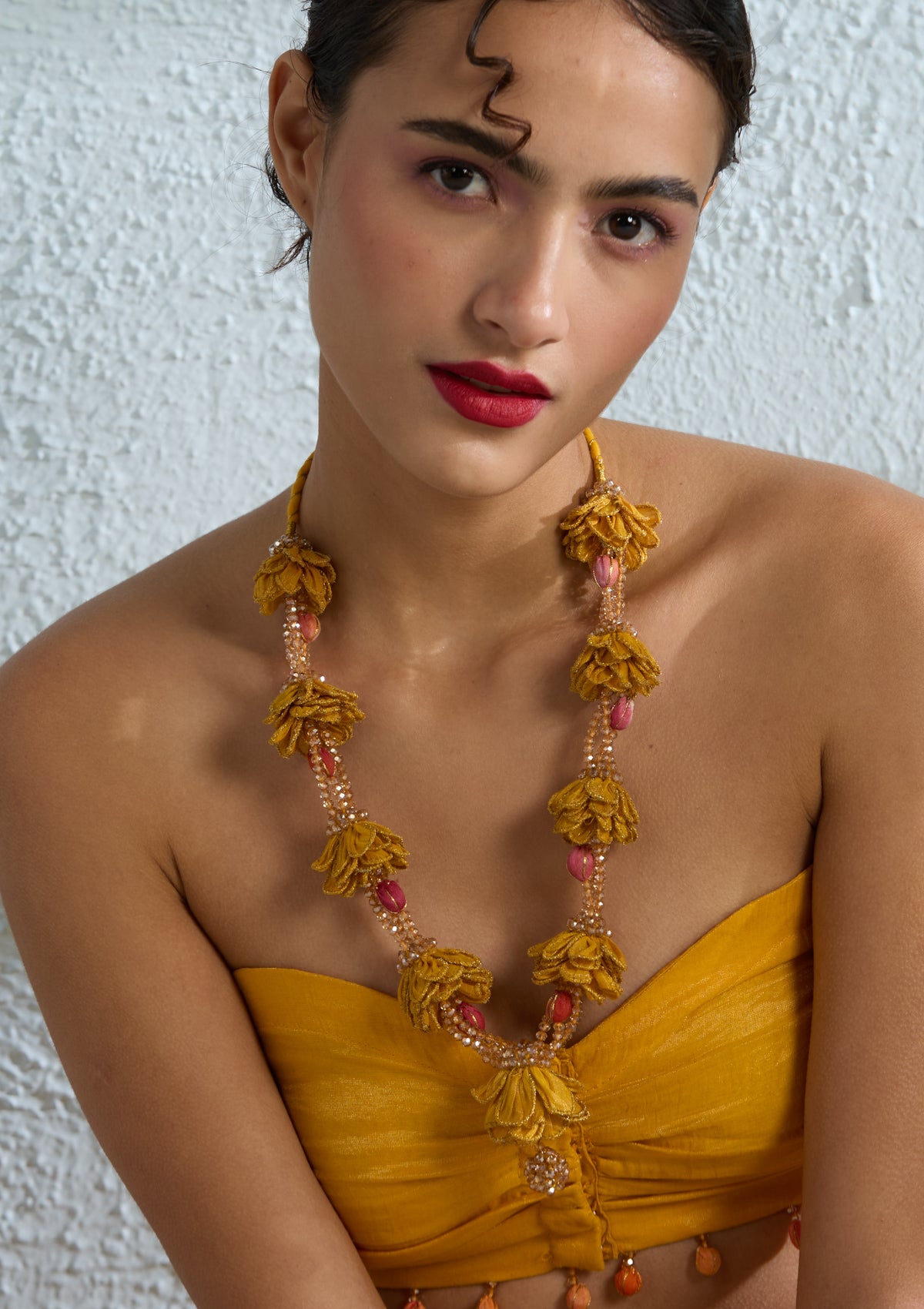 Amaltas Floral Long Necklace