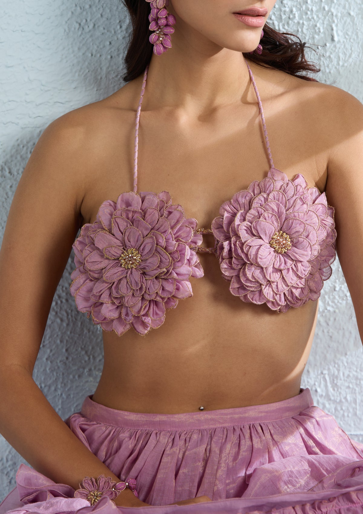 Wine Flower Bustier