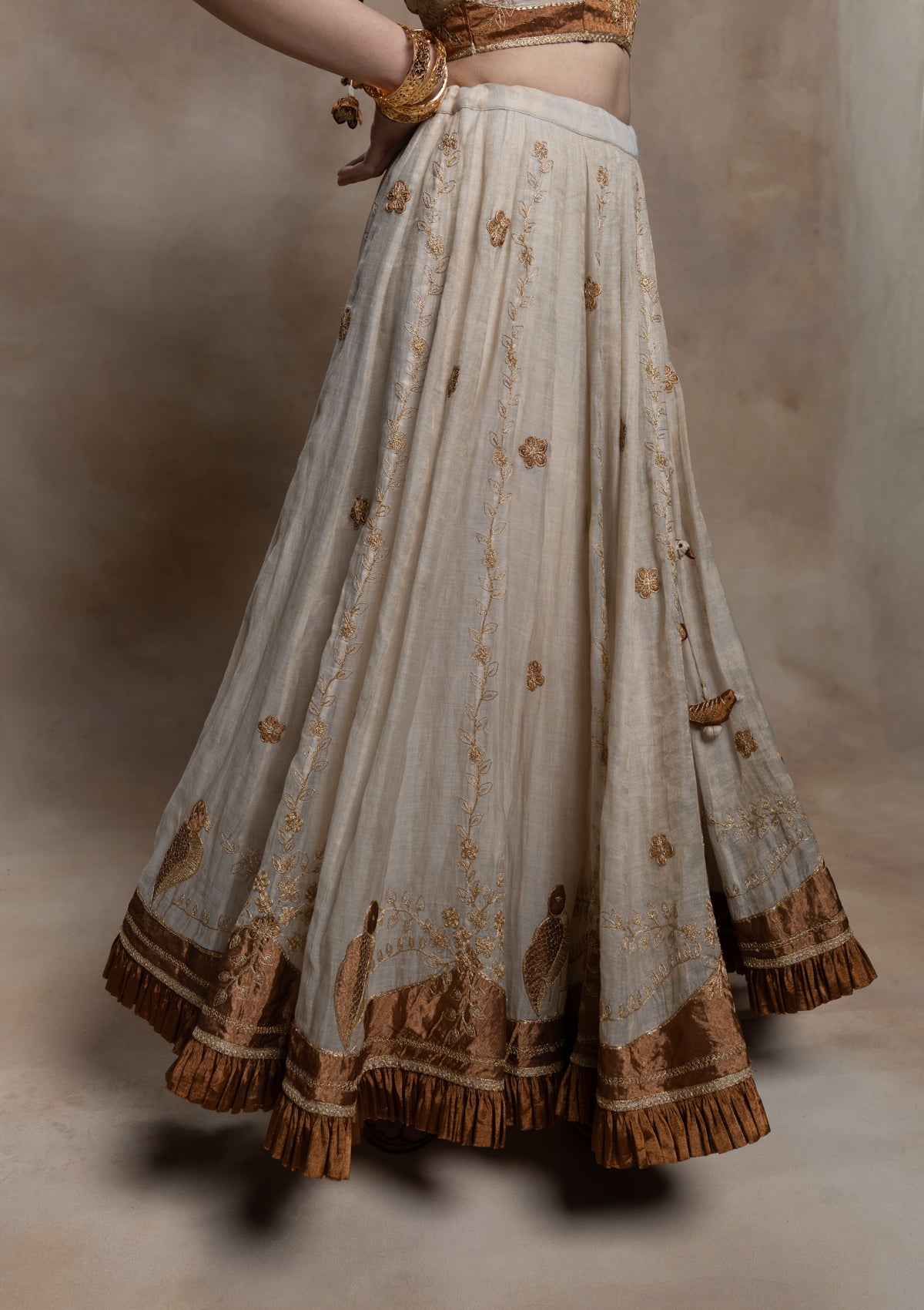 Maheshwari Tissue Skirt