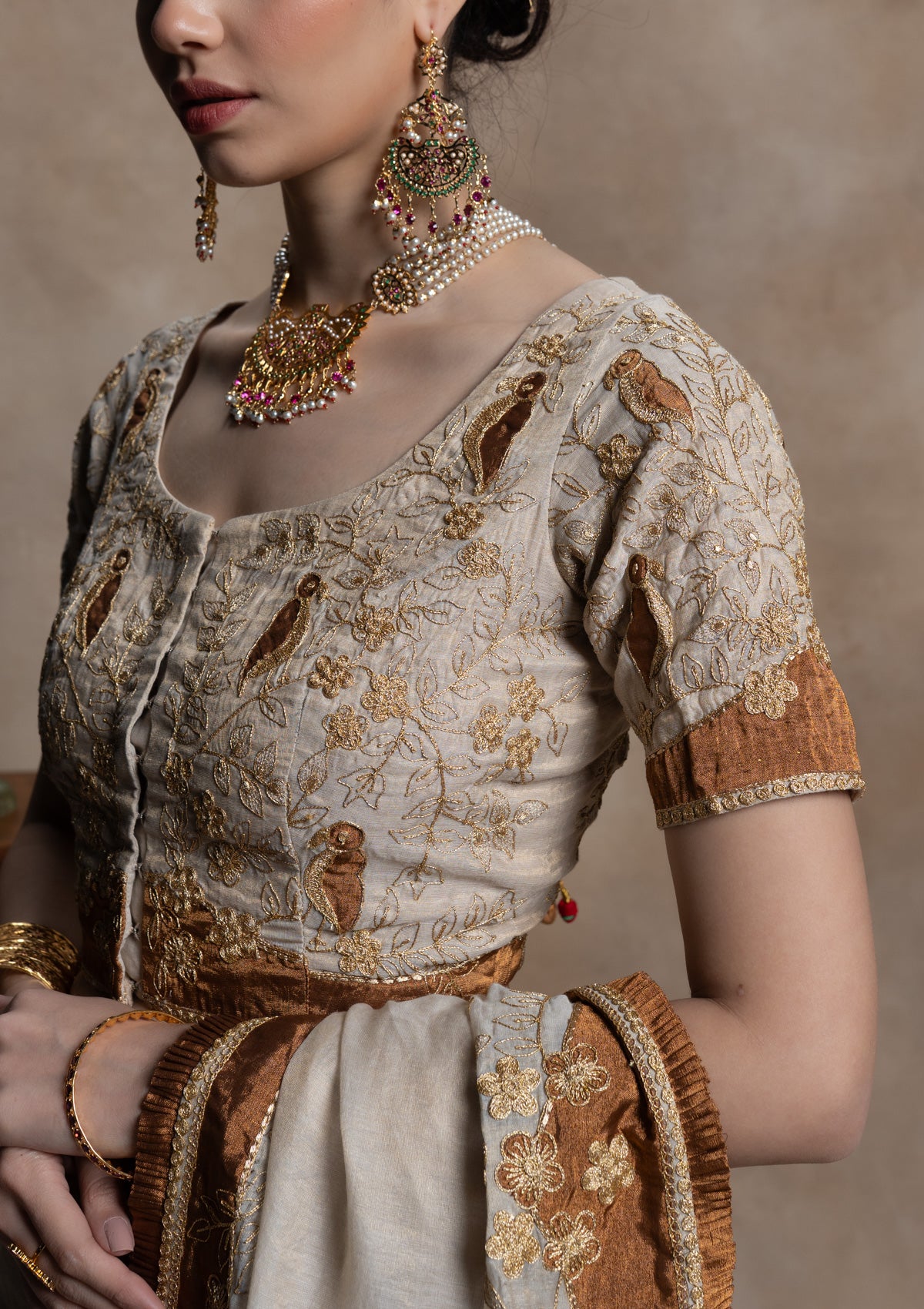 Maheshwari Tissue Blouse