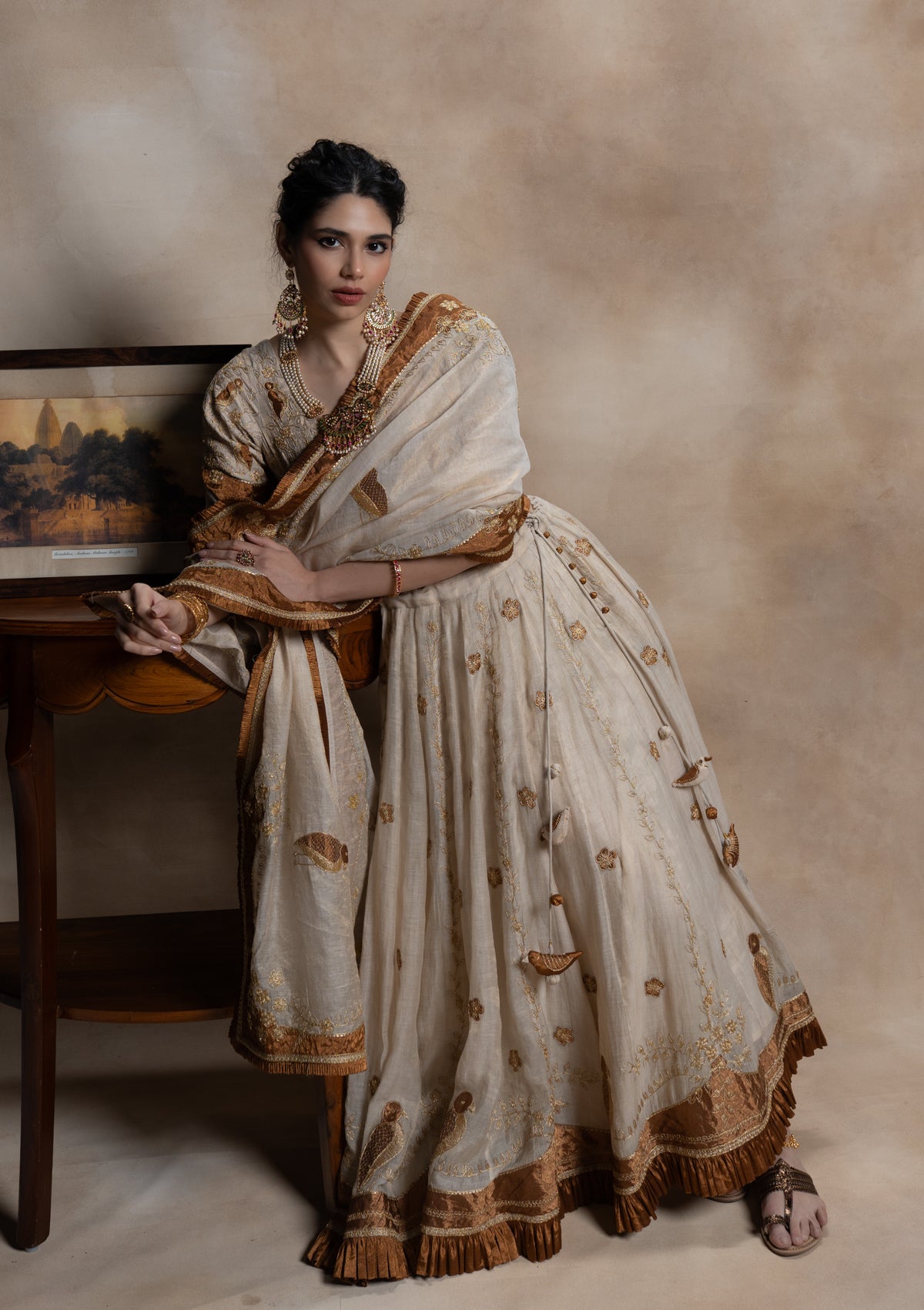 Maheshwari Skirt & Blouse Set