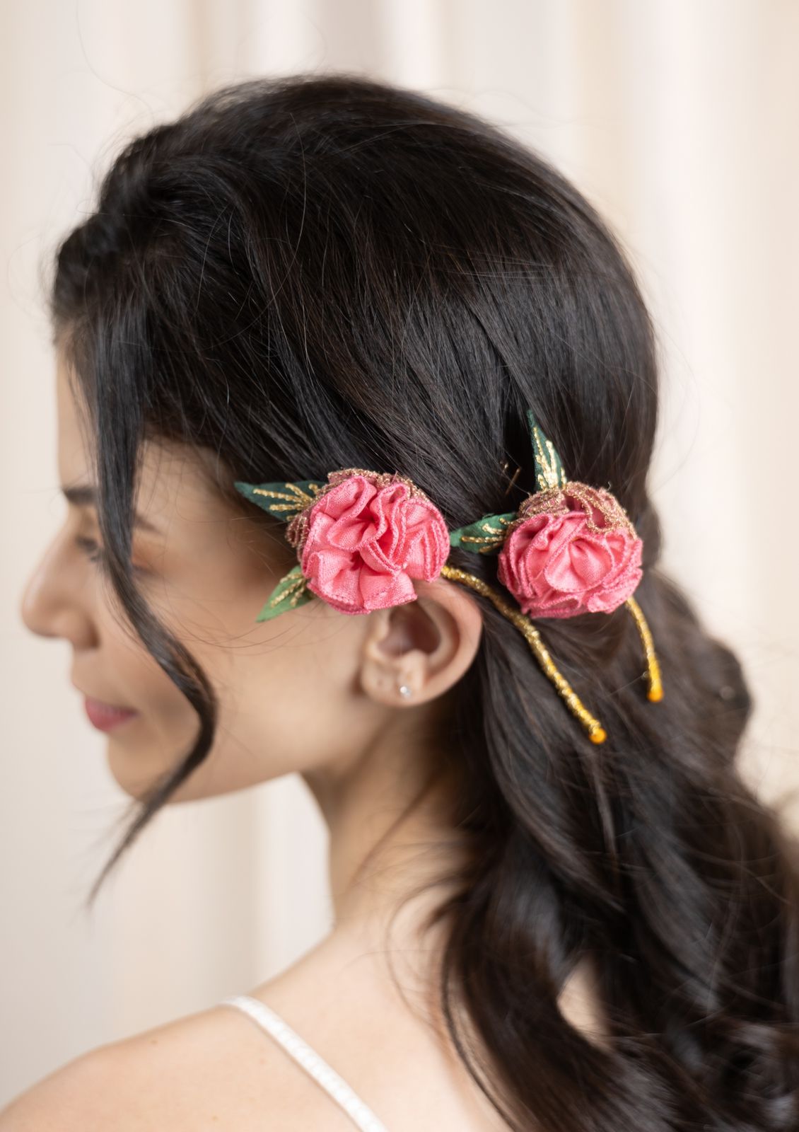 Daffodil Floral Comb Clip - Set of 2