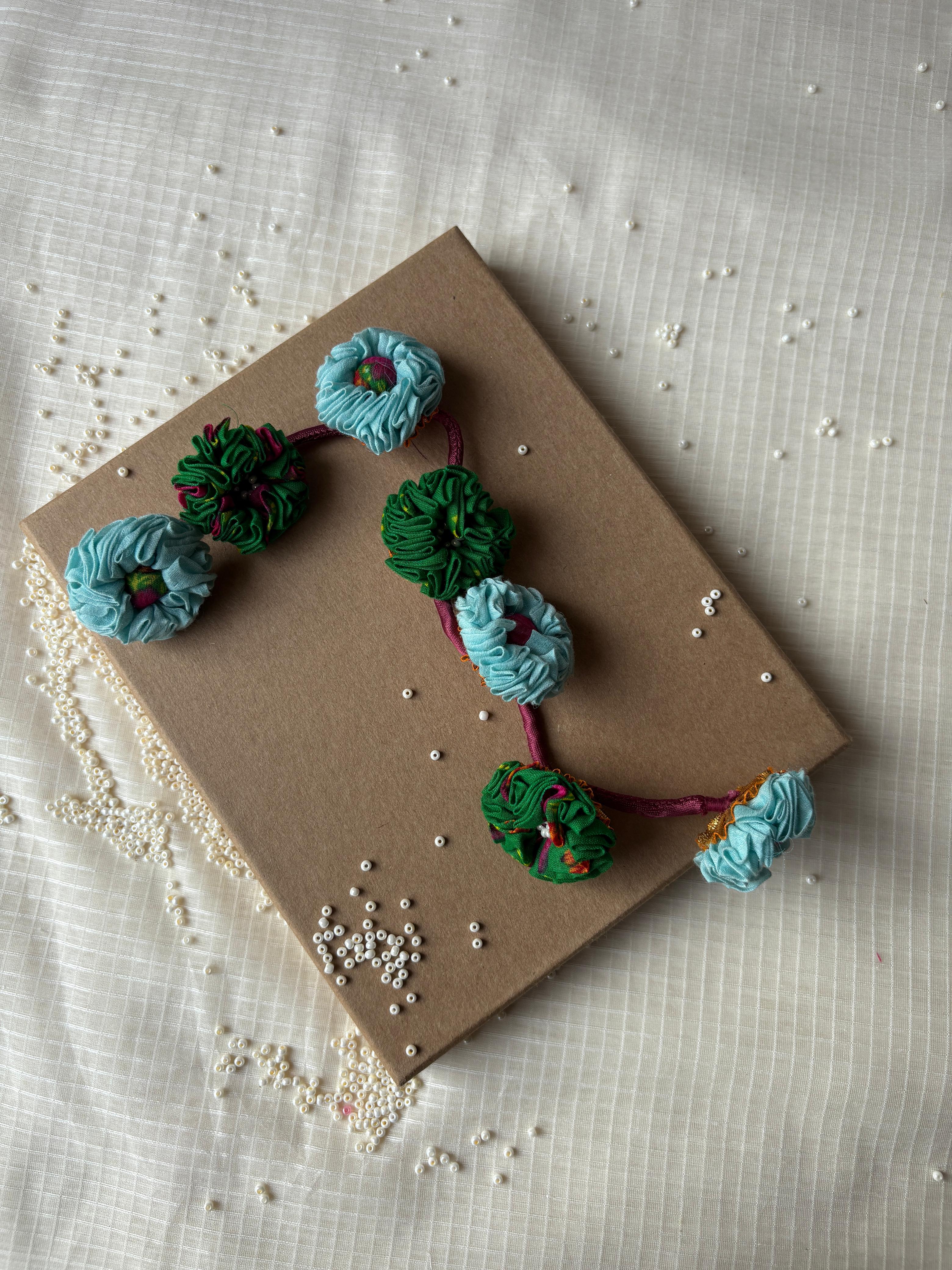 Flarin Green Floral Parandi