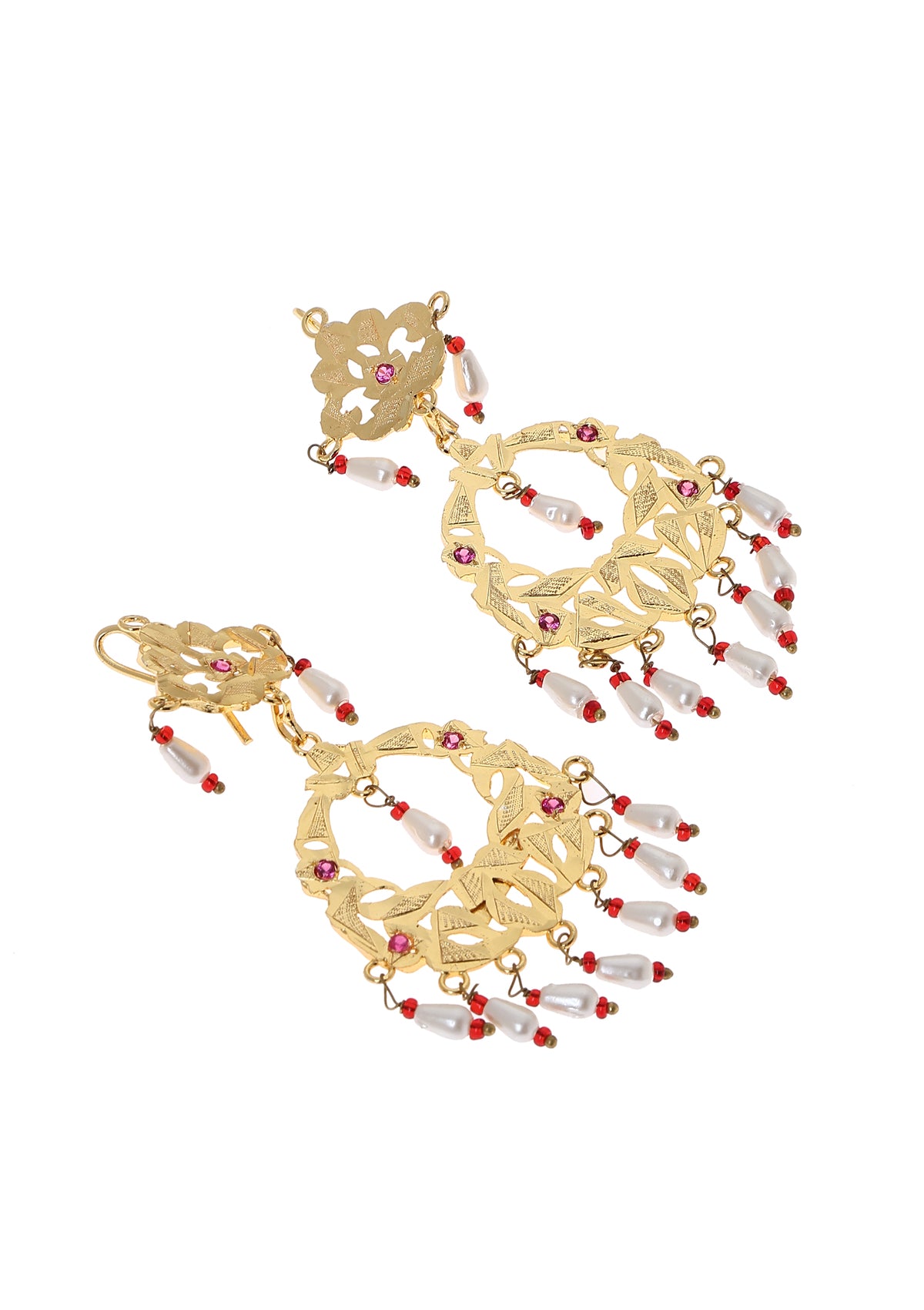 Zahra Gold Tone Silver Earrings