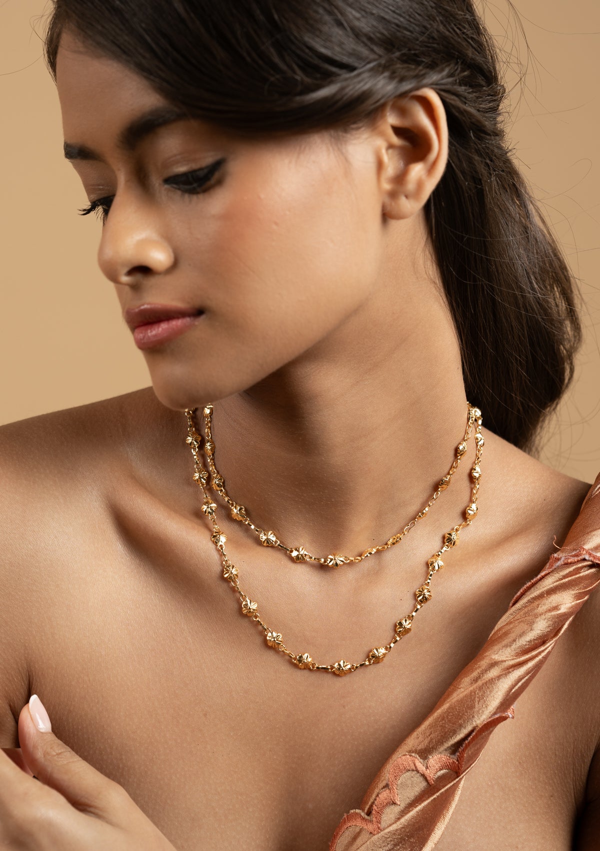 Anvi Gold Tone Silver Necklace