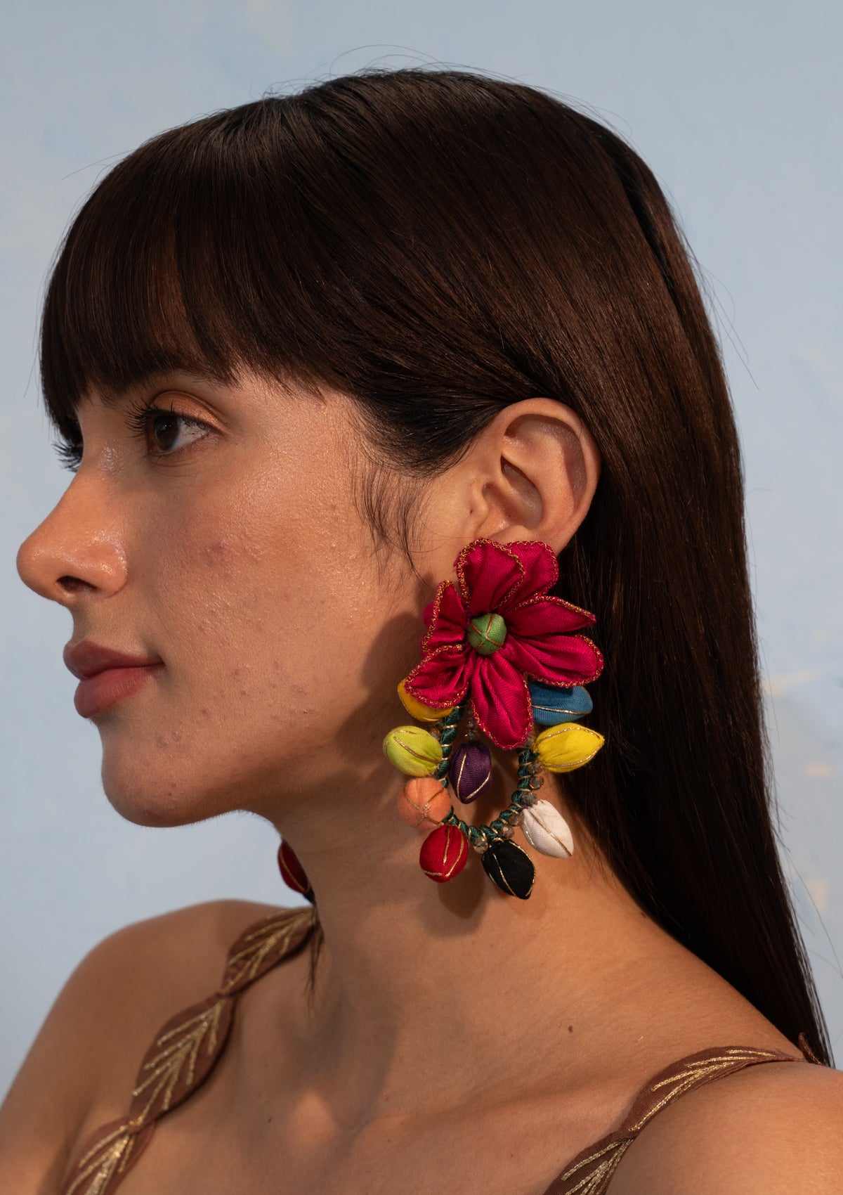 Satrangi Floral Earrings