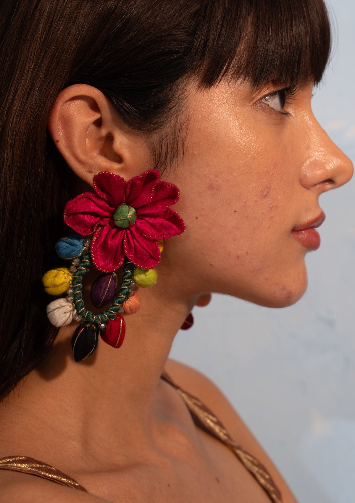 Satrangi Floral Earrings